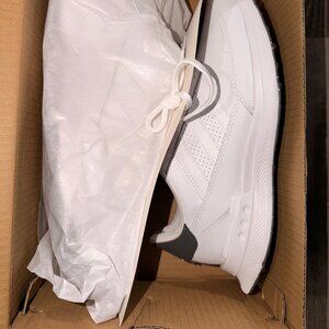 Adidas Men's S2G Spikeless Leather 24 Golf Shoes, White/Charcoal, Size 8